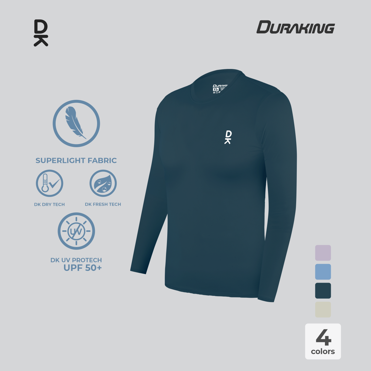 Duraking Jersey Olahraga Wanita Longsleeve Super Light Series Upgraded