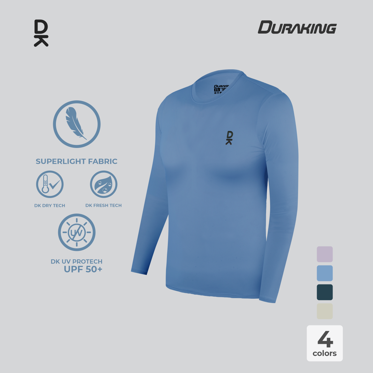 Duraking Jersey Olahraga Wanita Longsleeve Super Light Series Upgraded