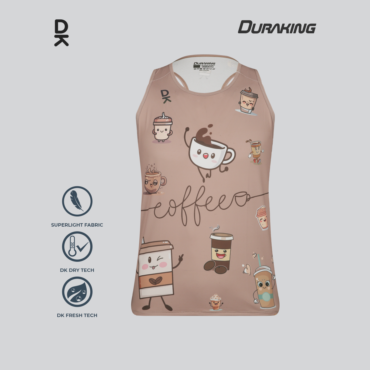 Duraking Singlet Olahraga Pria Superlight - Clip Art