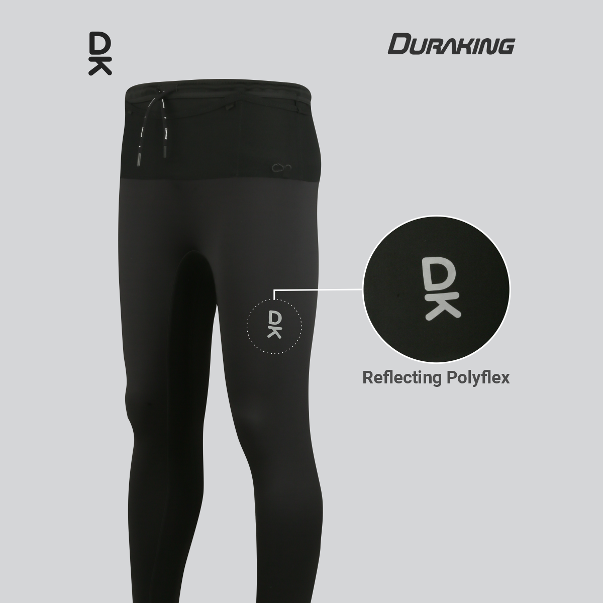 Duraking Celana Legging Panjang Compression Nylon Olahraga Wanita - Running