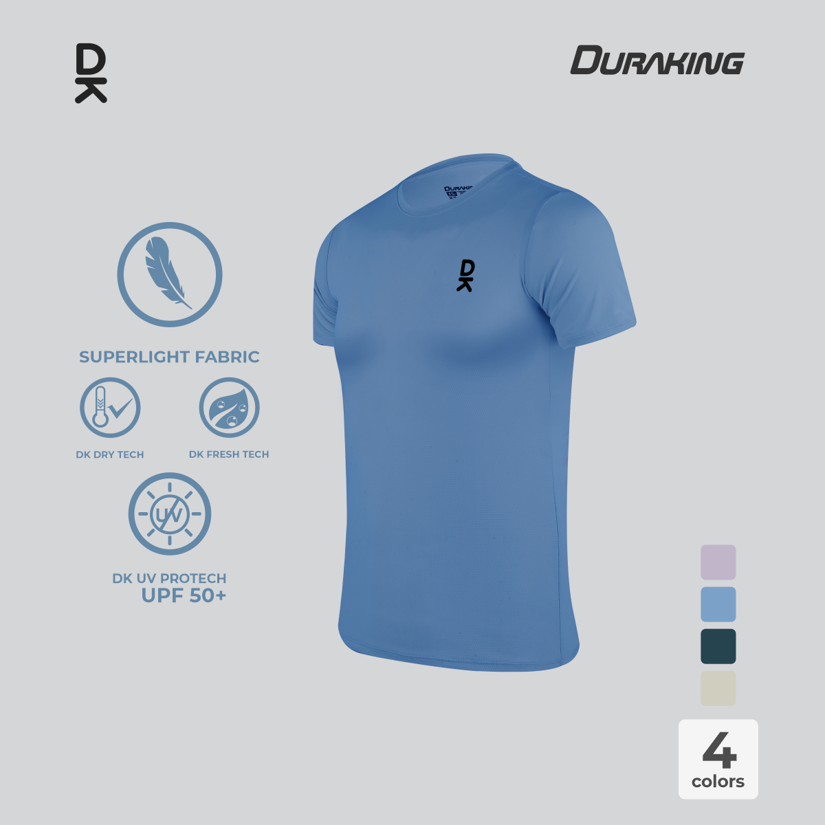 Duraking Jersey Olahraga Wanita Shotrsleeve Super Light Series Upgraded