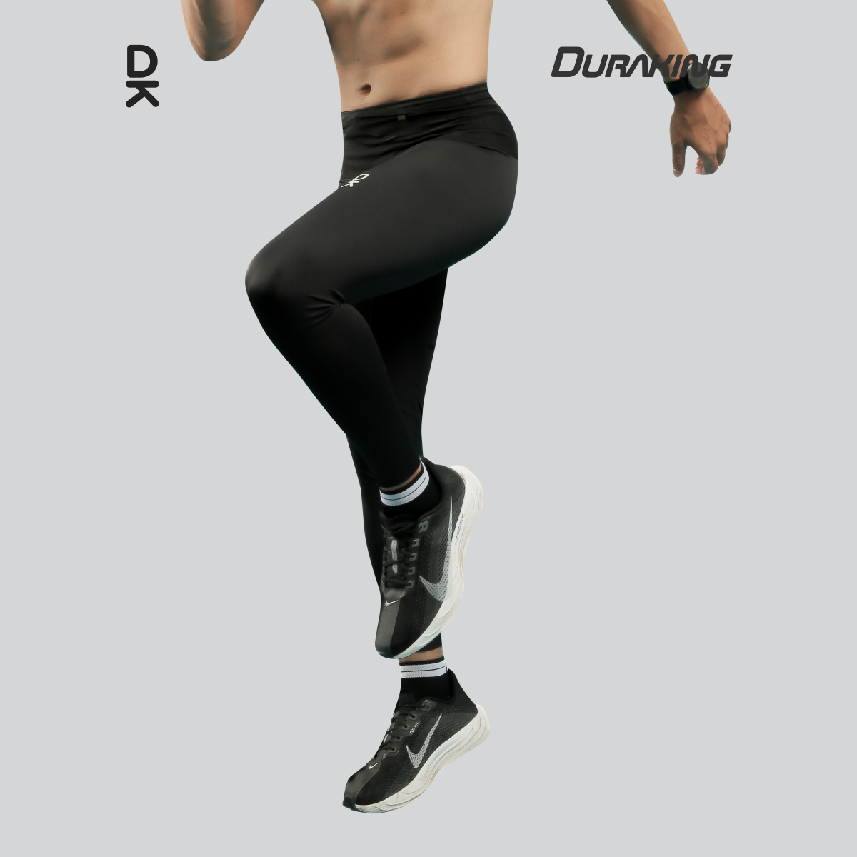 Duraking Celana Legging Panjang Compression Nylon Olahraga Pria - Running