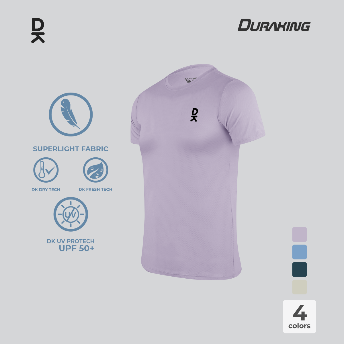 Duraking Jersey Olahraga Wanita Shotrsleeve Super Light Series Upgraded