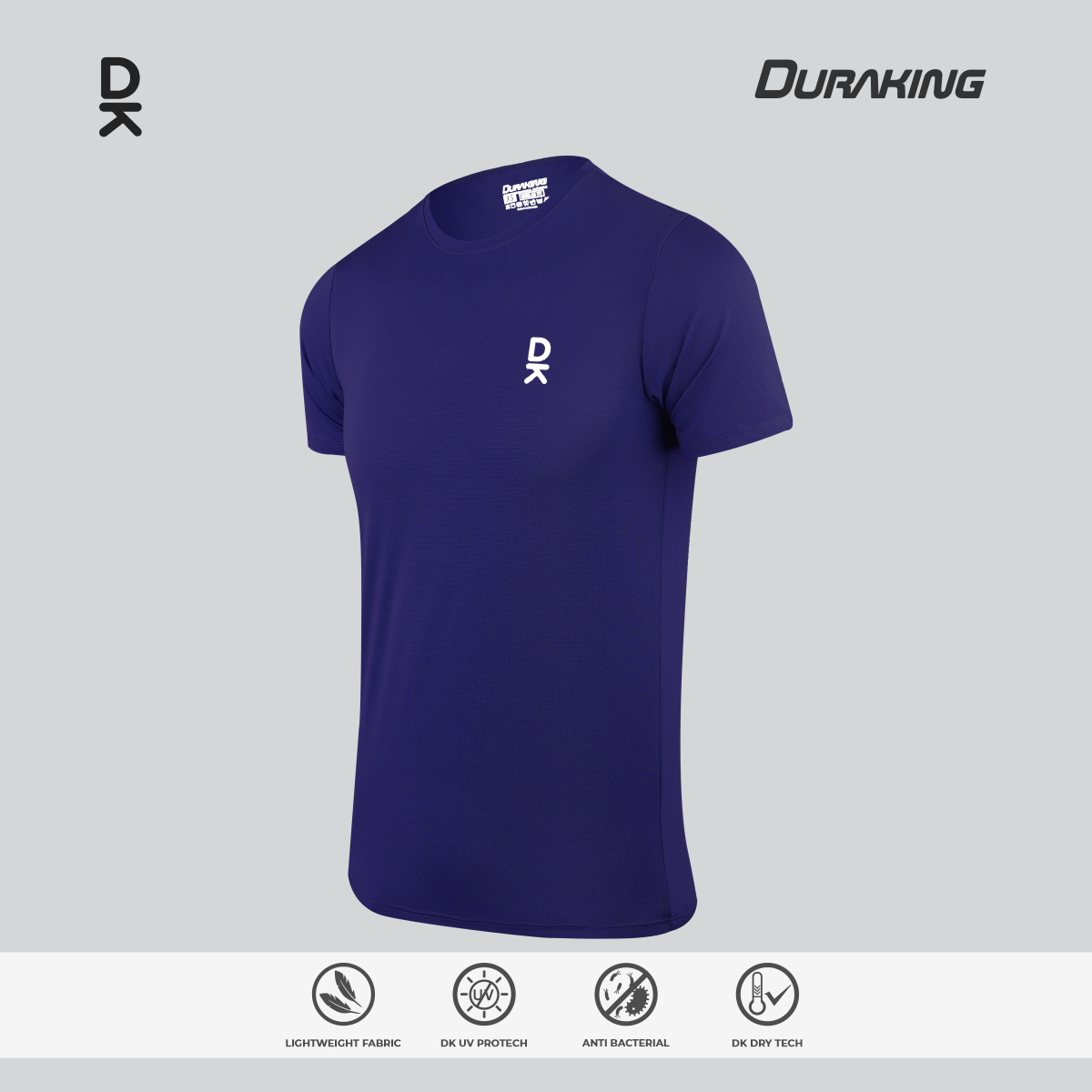 Duraking Baju Lengan Pendek Olahraga Pria Light Weight Basic