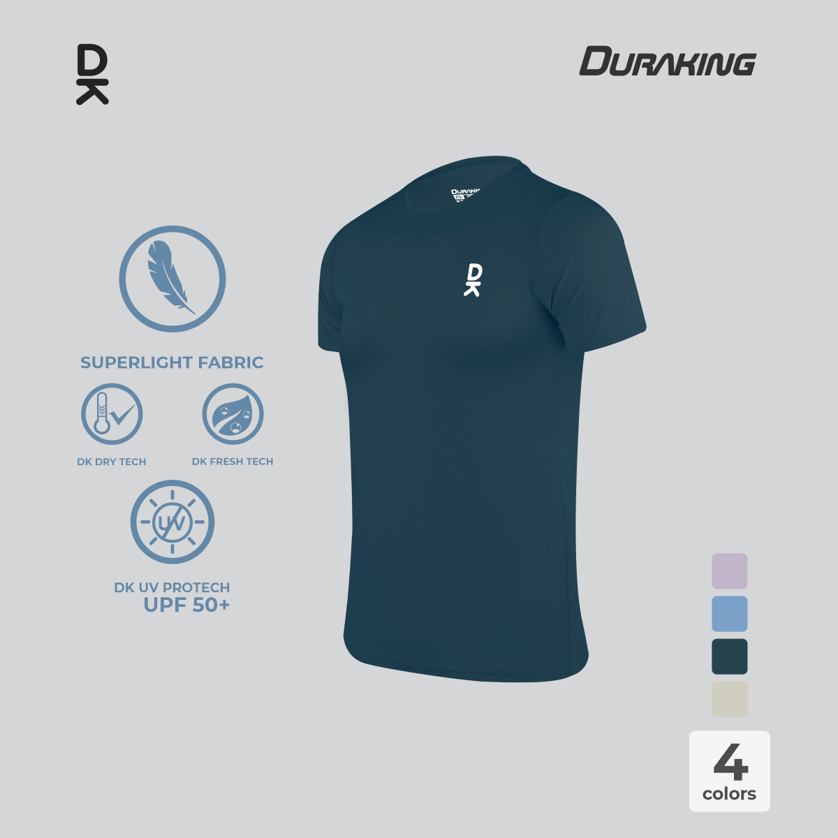 Duraking Jersey Olahraga Wanita Shotrsleeve Super Light Series Upgraded