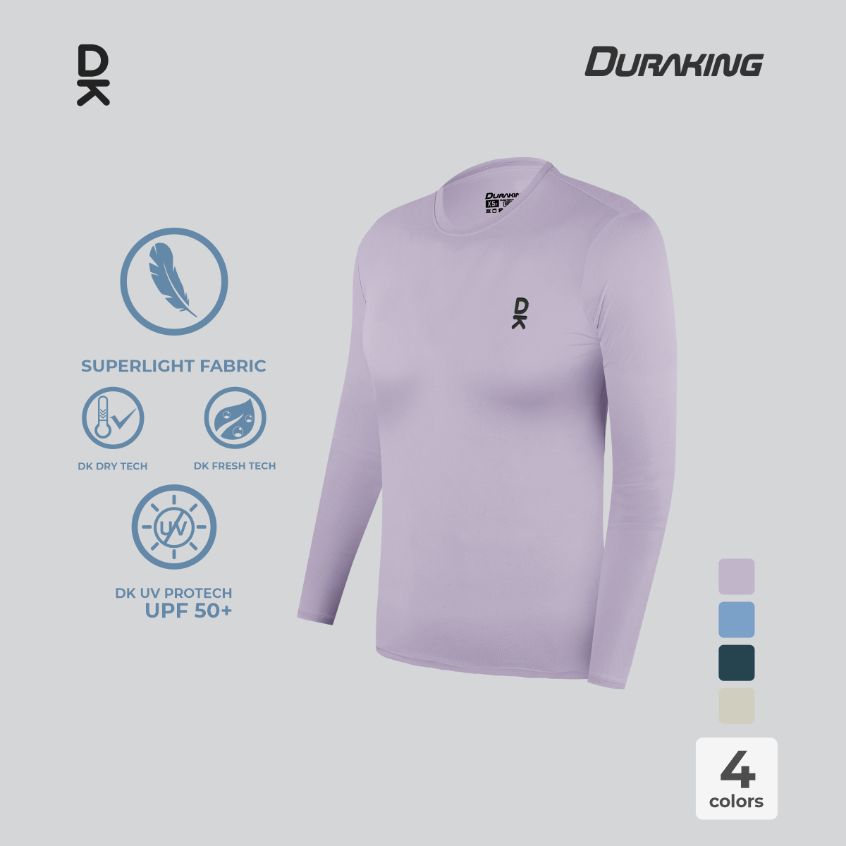 Duraking Jersey Olahraga Wanita Longsleeve Super Light Series Upgraded