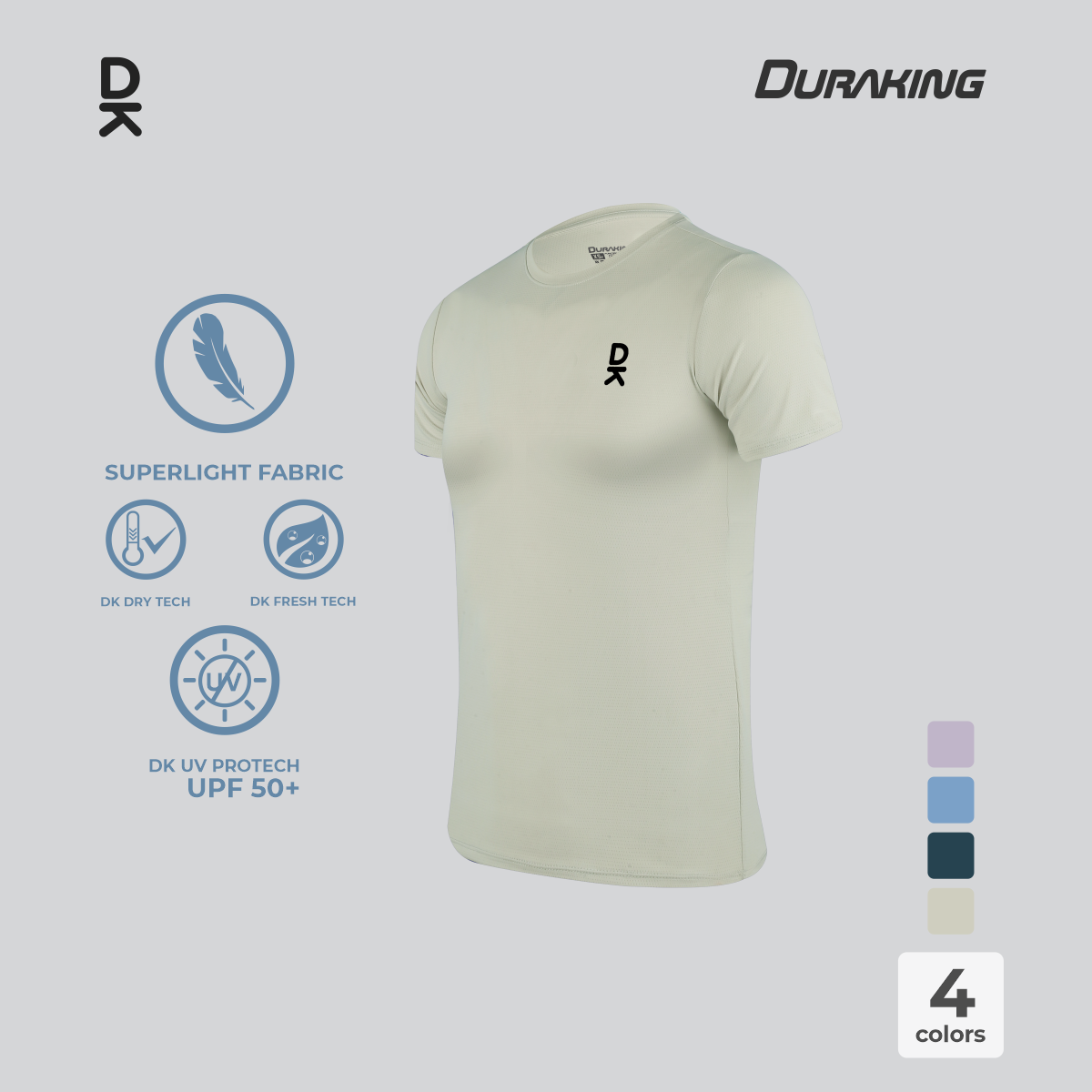 Duraking Jersey Olahraga Wanita Shotrsleeve Super Light Series Upgraded