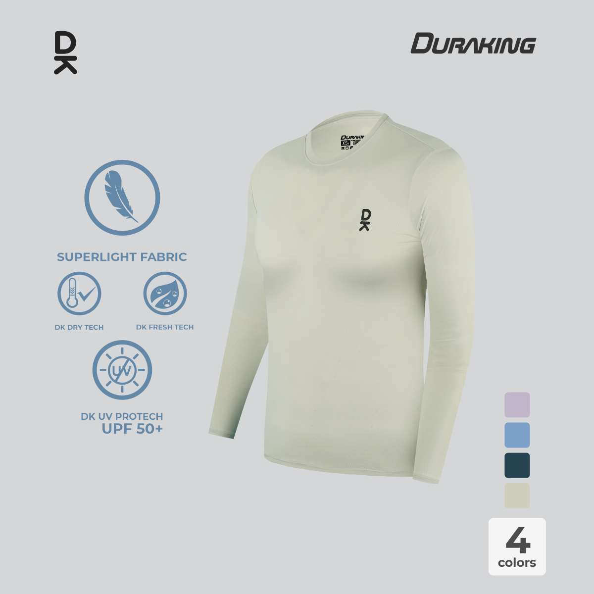 Duraking Jersey Olahraga Wanita Longsleeve Super Light Series Upgraded