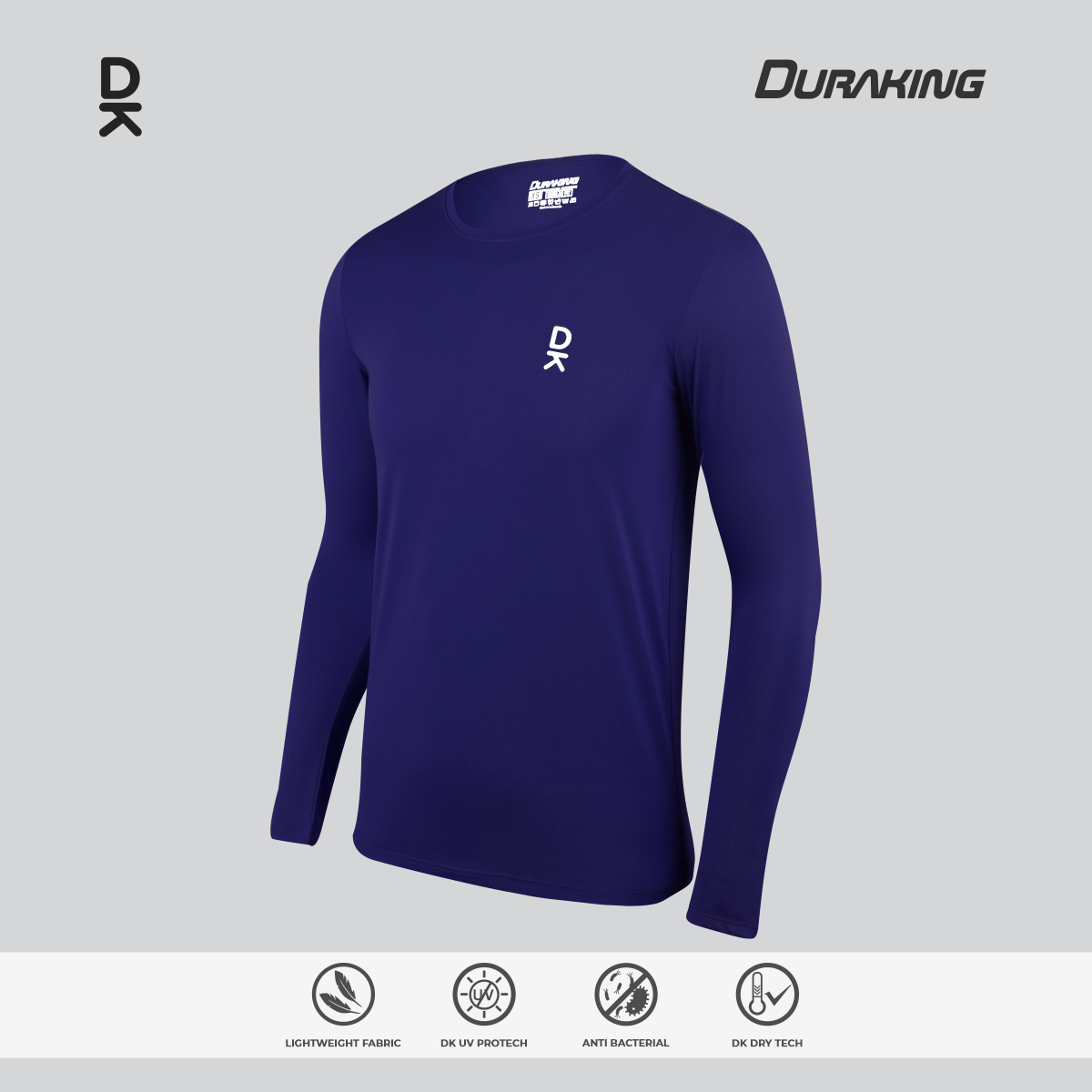 Duraking Baju Lengan Panjang Olahraga Pria Light Weight Basic