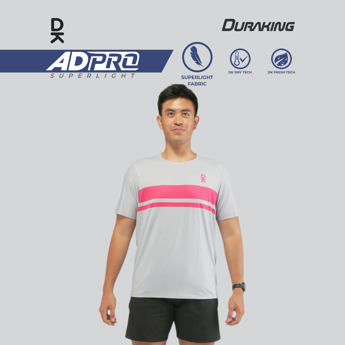 Duraking Jersey Lari Pria Lengan Pendek Super Light - Ad Pro Series