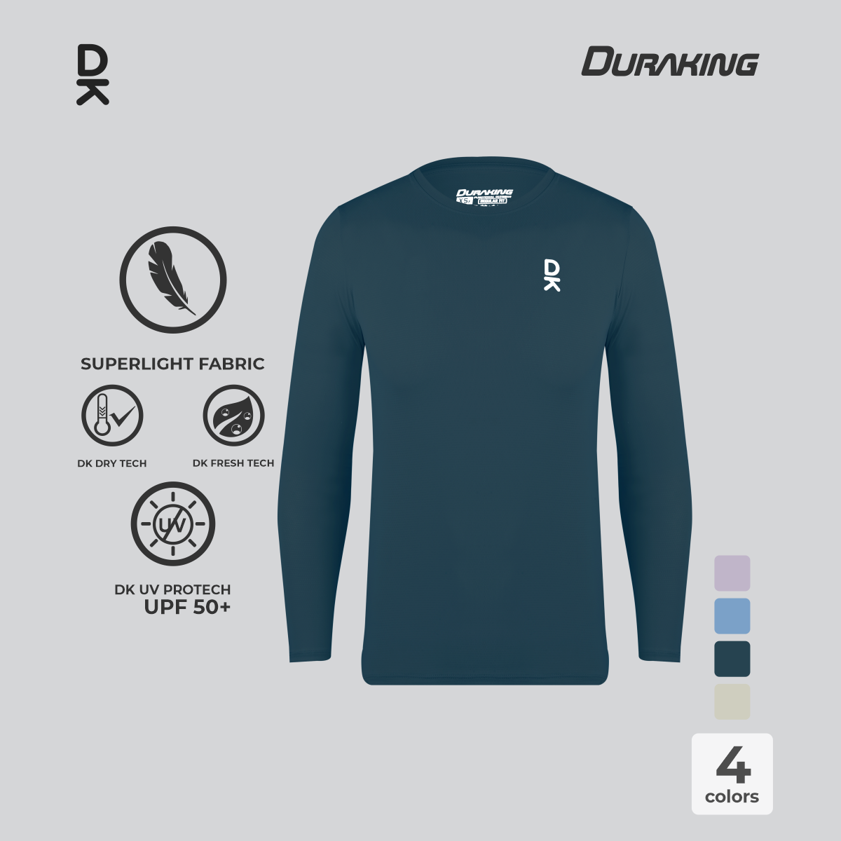 Duraking Jersey Olahraga Pria Longsleeve Super Light Series Upgraded