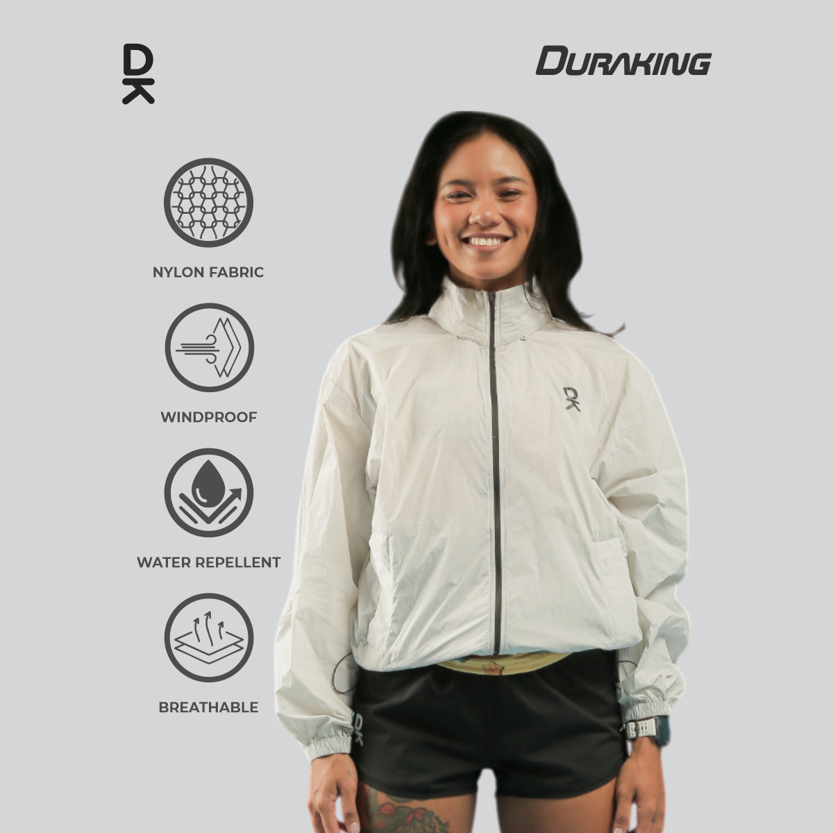 Duraking Jaket Windbreaker Wanita Nylon - Aeroshield