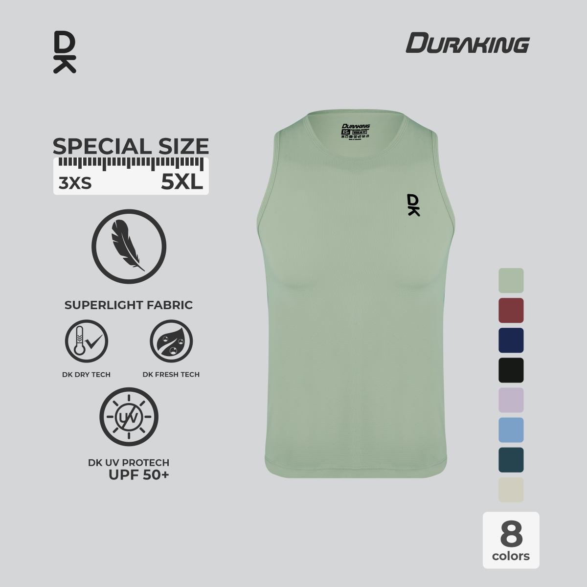 Duraking Singlet Olahraga Pria Superlight Weight Series Upgraded