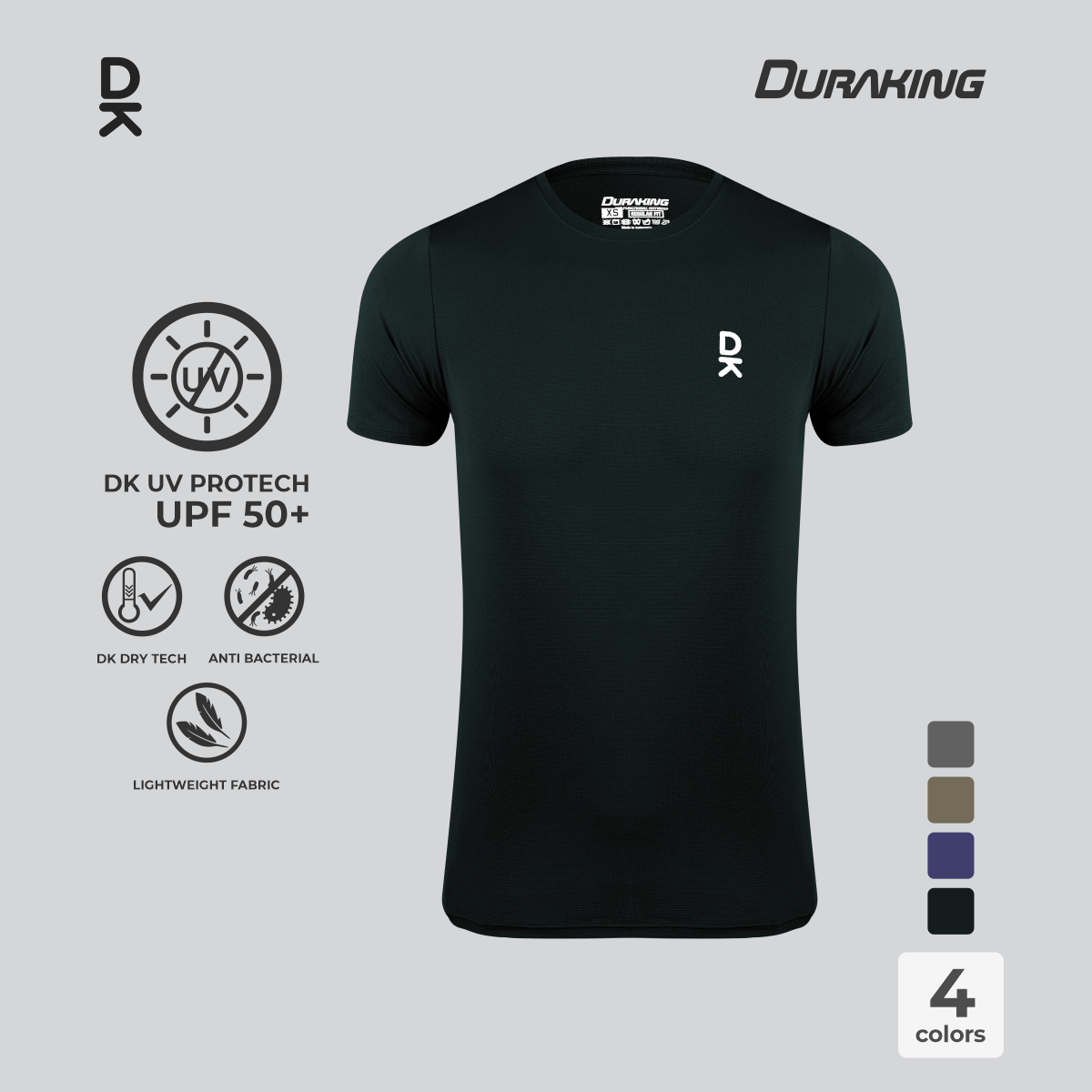 Duraking Baju Lengan Pendek Olahraga Pria Light Weight Basic