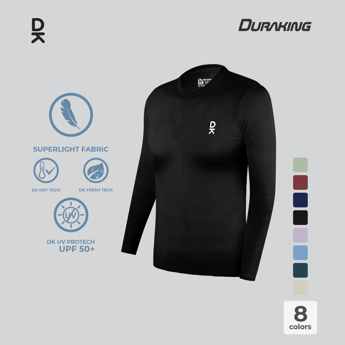 Duraking Jersey Olahraga Wanita Longsleeve Super Light Series Upgraded