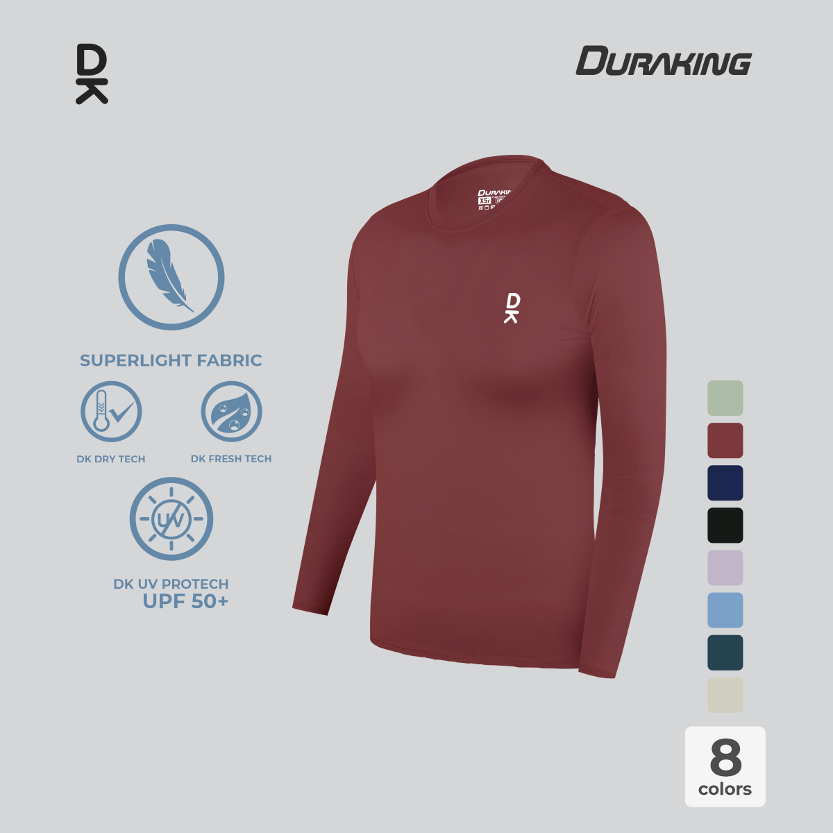 Duraking Jersey Olahraga Wanita Longsleeve Super Light Series Upgraded