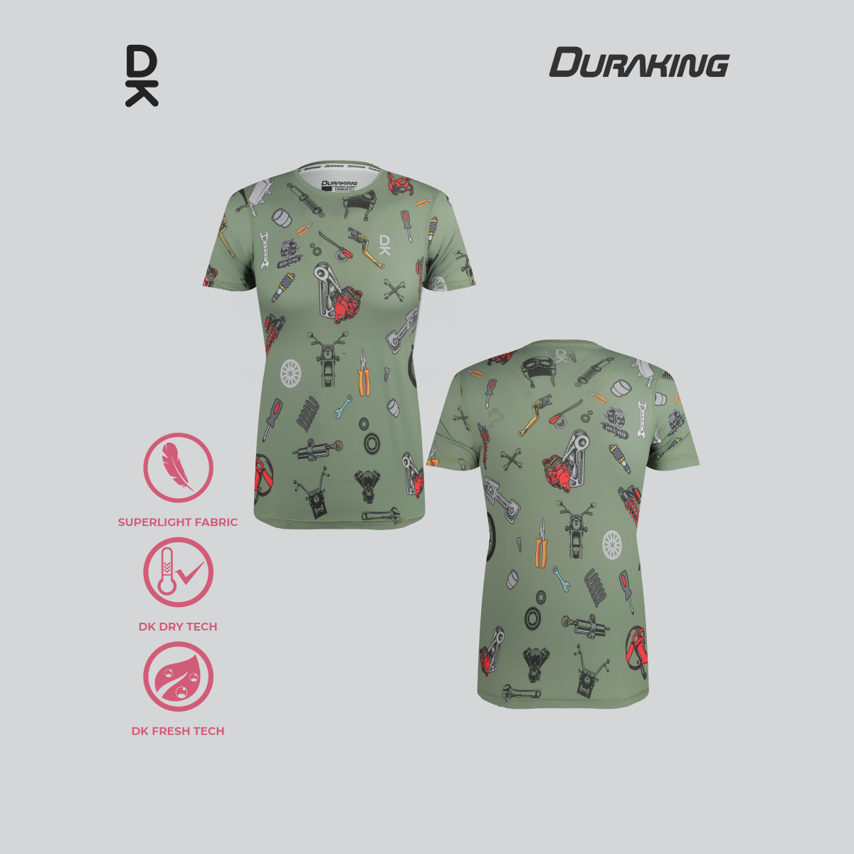 Duraking Jersey Olahraga Wanita Superlight - Clip Art