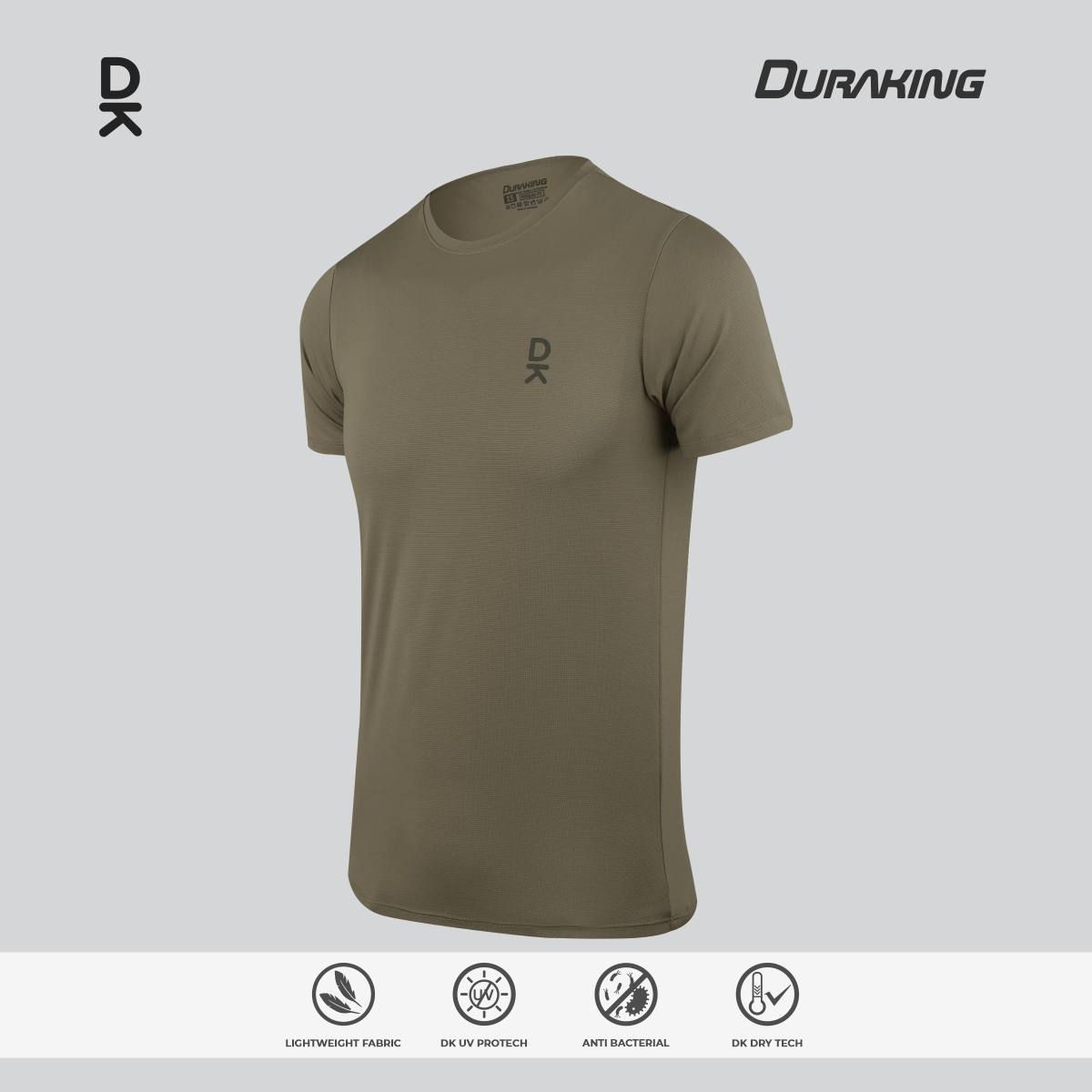 Duraking Baju Lengan Pendek Olahraga Pria Light Weight Basic