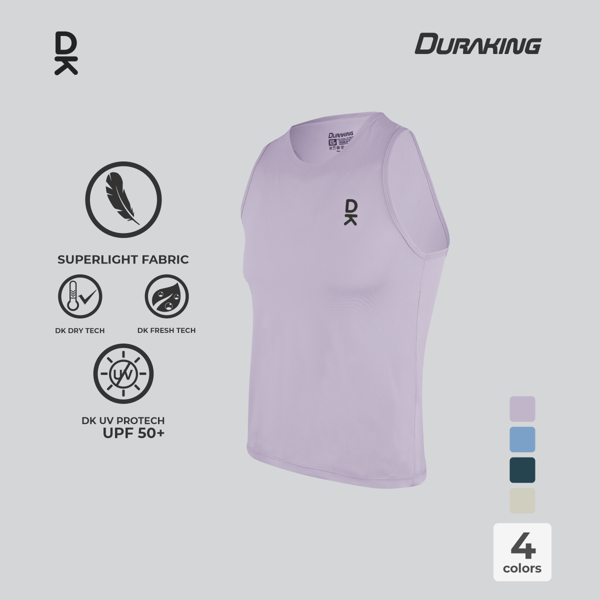 Duraking Singlet Olahraga Pria Superlight Weight Series Upgraded