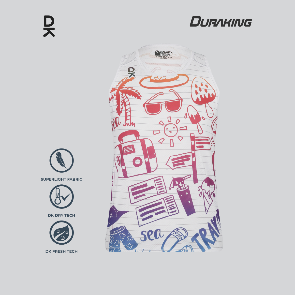 Duraking Singlet Olahraga Pria Superlight - Clip Art
