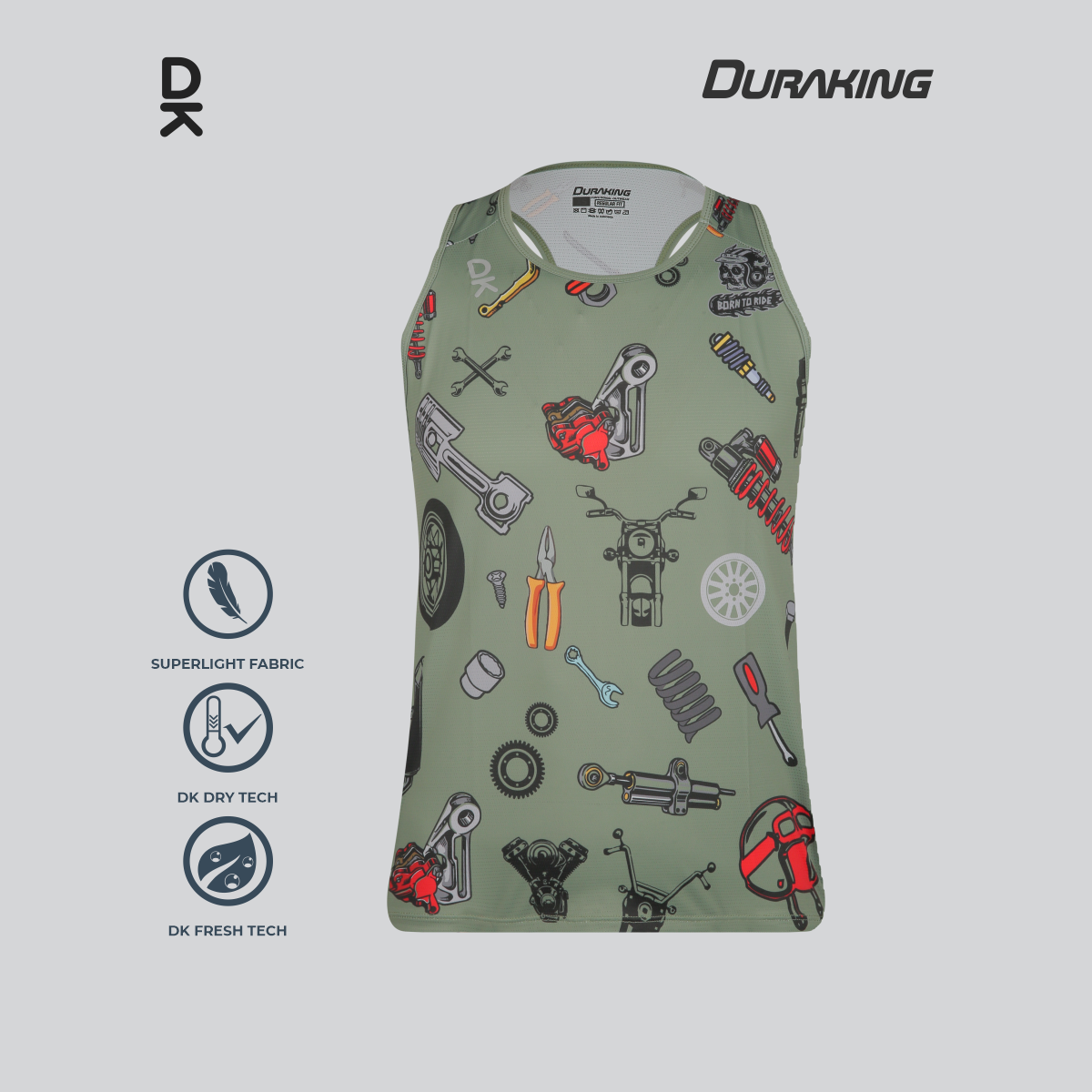 Duraking Singlet Olahraga Pria Superlight - Clip Art