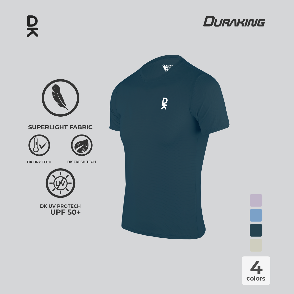 Duraking Jersey Olahraga Pria Shortsleeve Super Light Series Upgraded