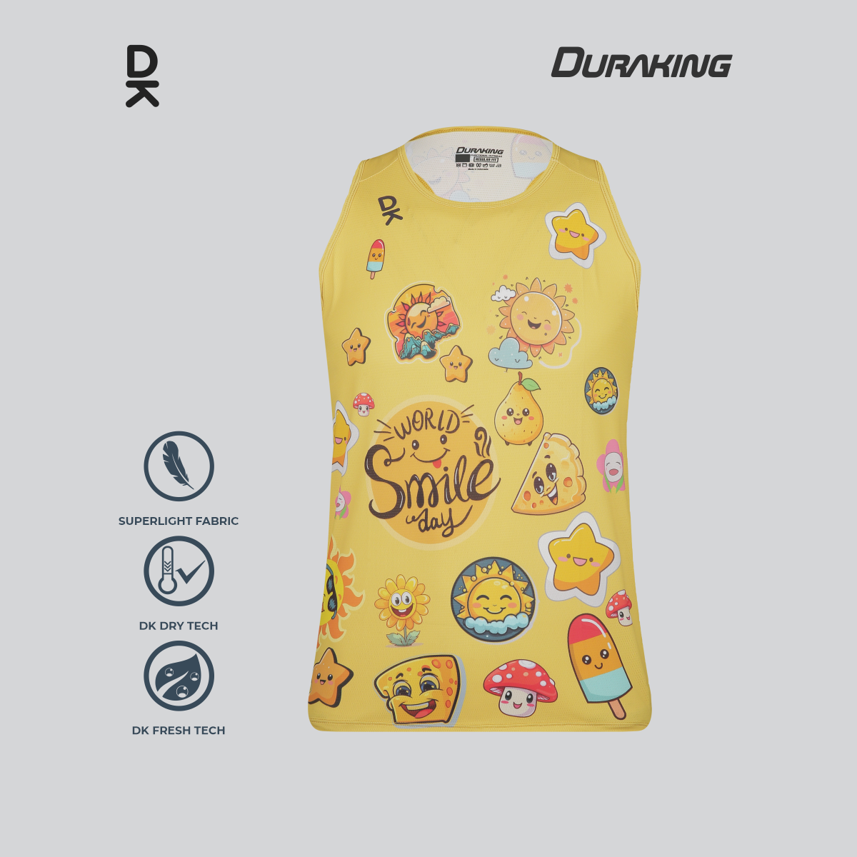 Duraking Singlet Olahraga Pria Superlight - Clip Art