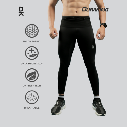 Duraking Celana Legging Panjang Compression Nylon Olahraga Pria - Running