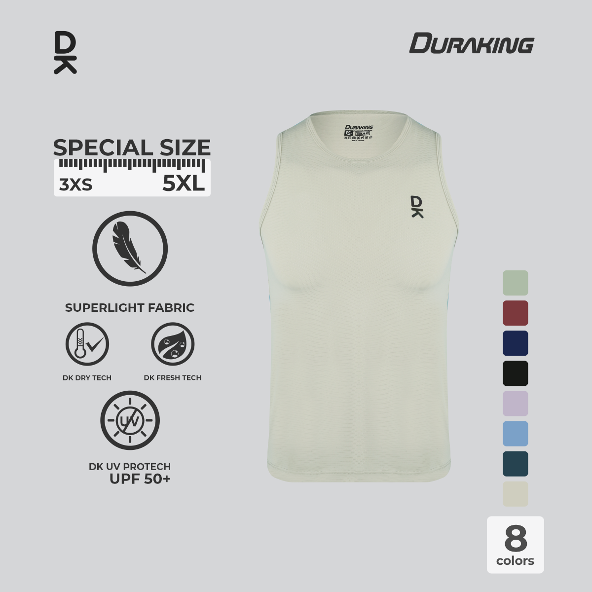 Duraking Singlet Olahraga Pria Superlight Weight Series Upgraded