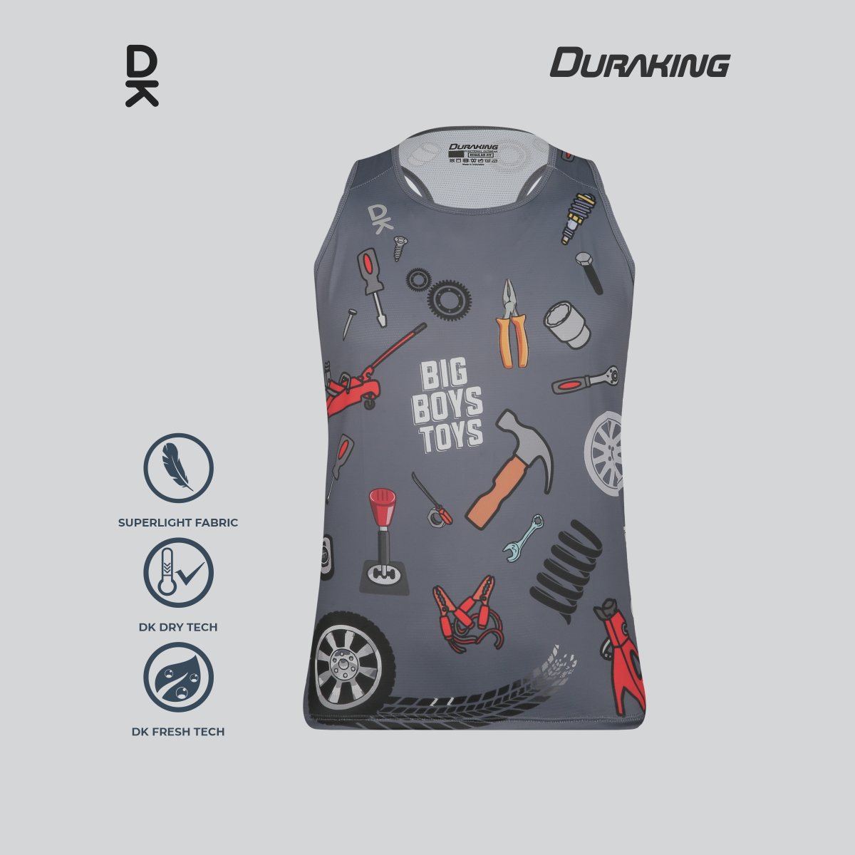 Duraking Singlet Olahraga Pria Superlight - Clip Art