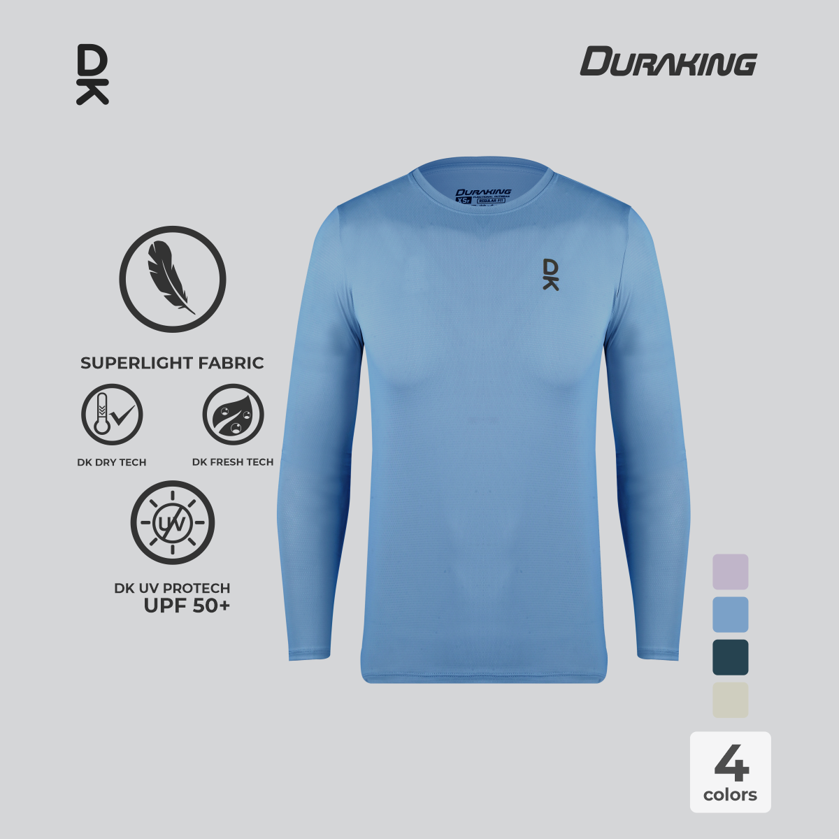 Duraking Jersey Olahraga Pria Longsleeve Super Light Series Upgraded