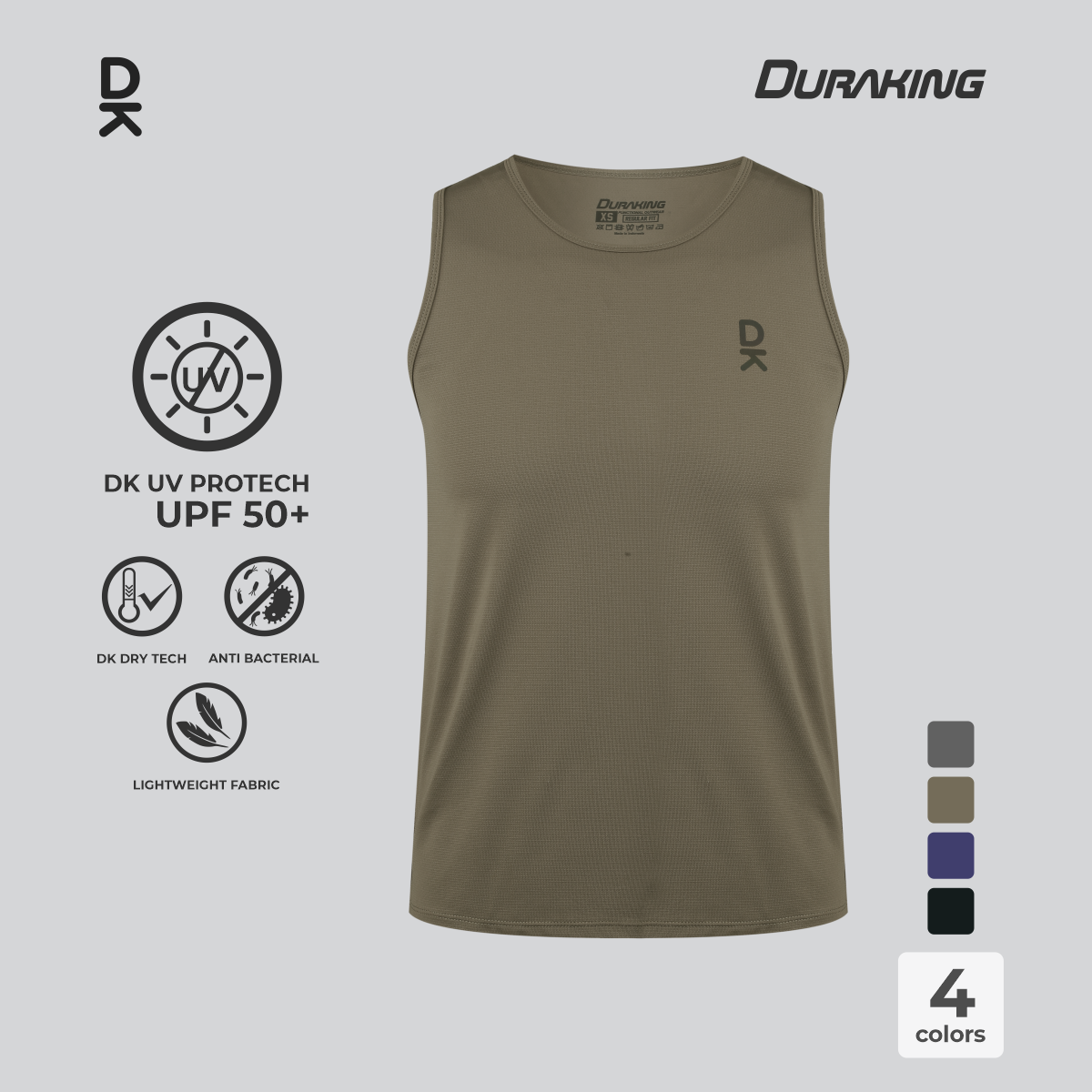 Duraking Singlet Olahraga Pria Light Weight Basic