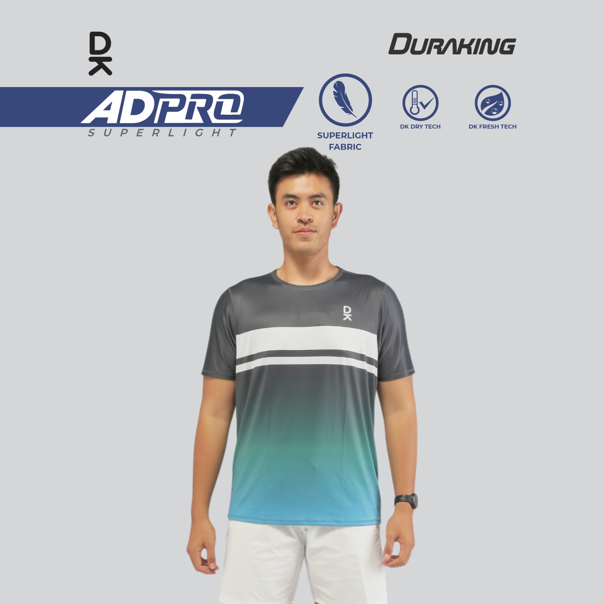 Duraking Jersey Lari Pria Lengan Pendek Super Light - Ad Pro Series