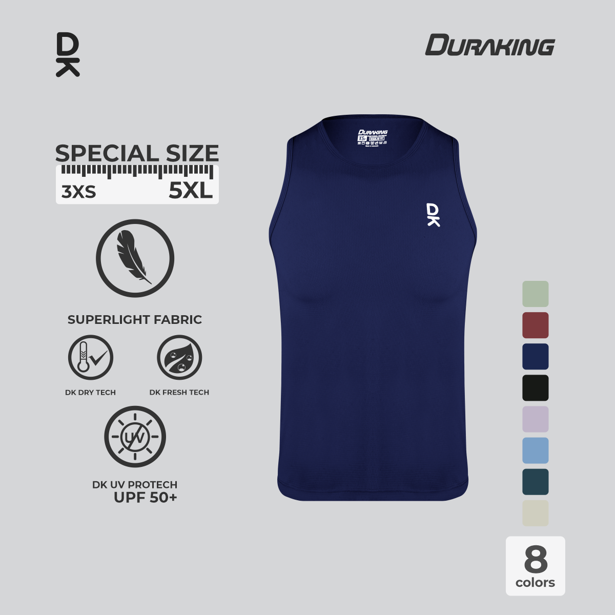 Duraking Singlet Olahraga Pria Superlight Weight Series Upgraded