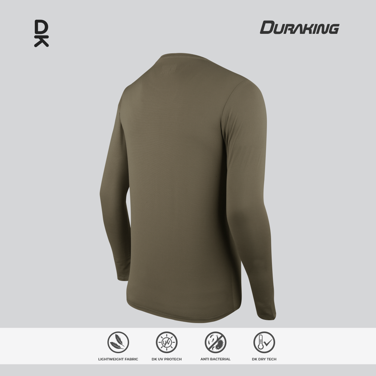 Duraking Baju Lengan Panjang Olahraga Pria Light Weight Basic