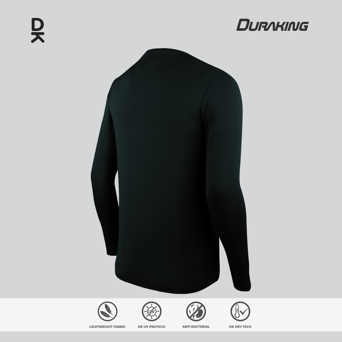 Duraking Baju Lengan Panjang Olahraga Pria Light Weight Basic