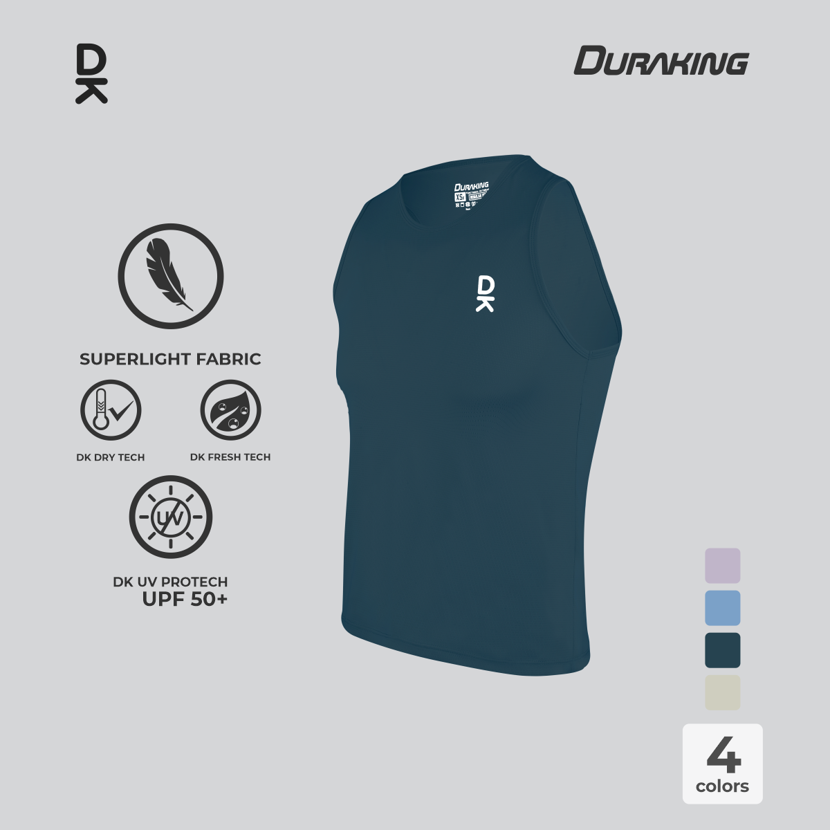 Duraking Singlet Olahraga Pria Superlight Weight Series Upgraded