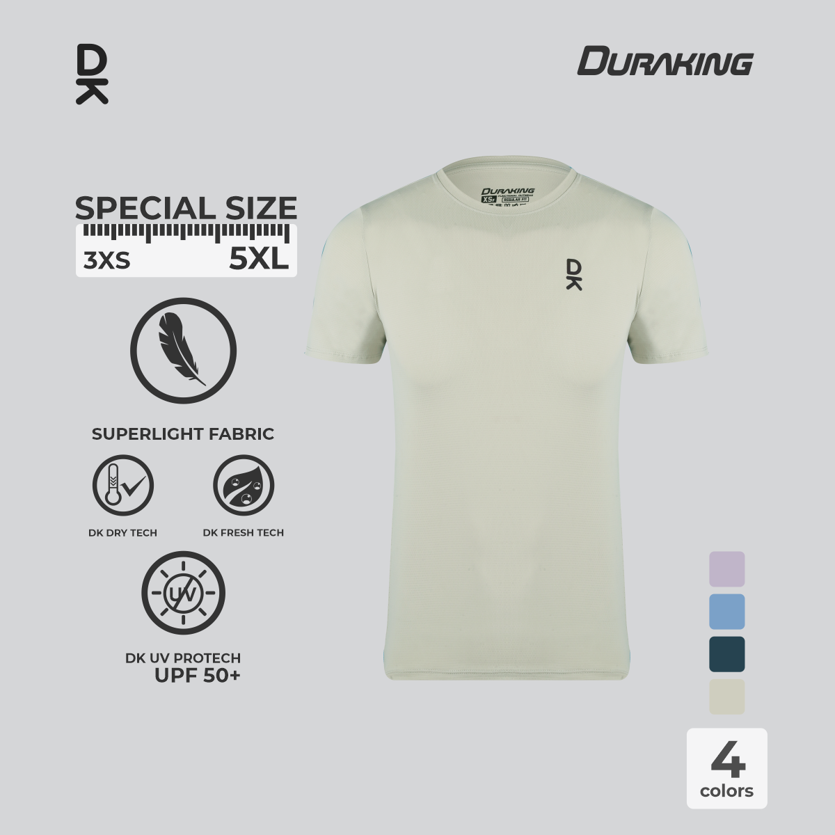 Duraking Jersey Olahraga Pria Shortsleeve Super Light Series Upgraded