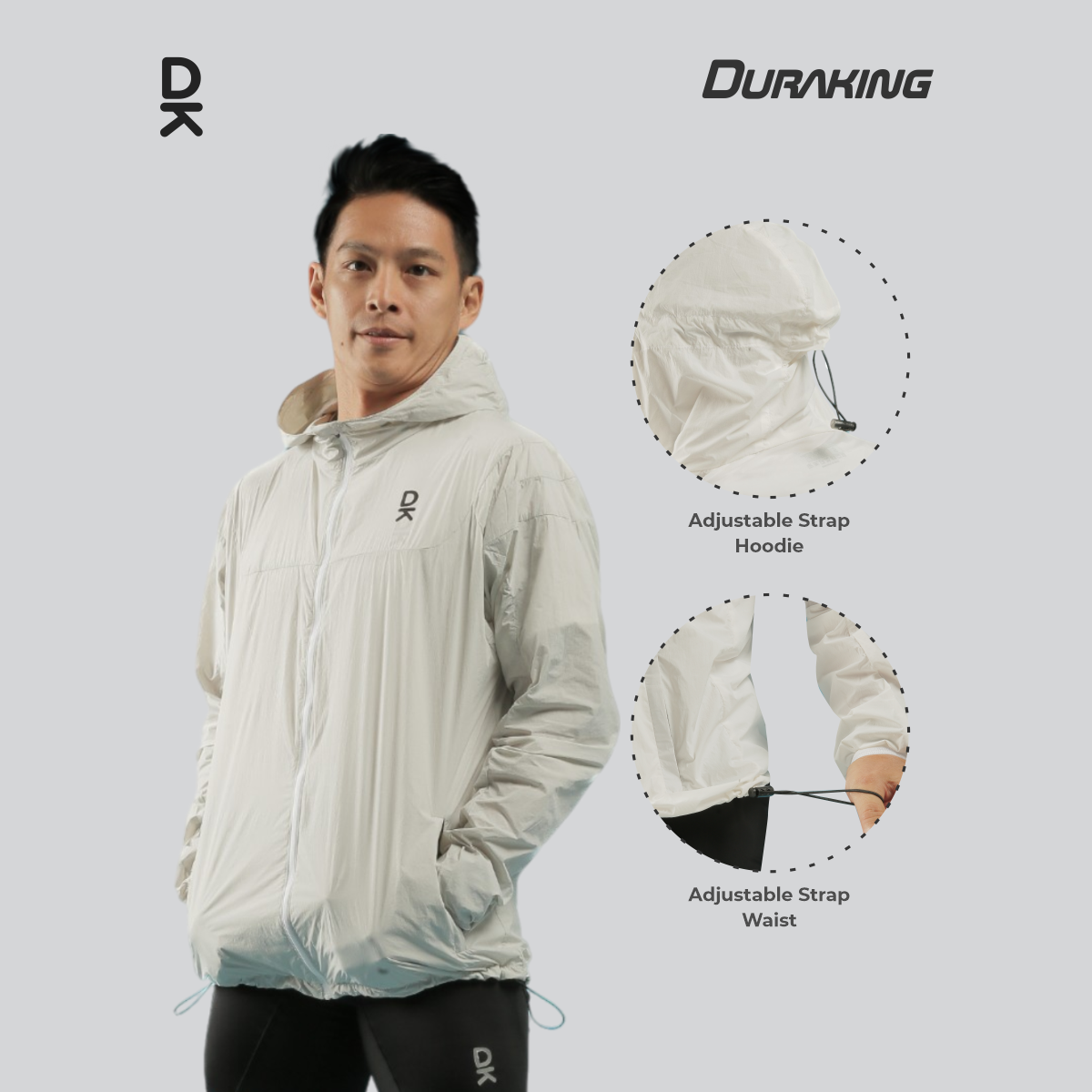 Duraking Jaket Windbreaker Pria Nylon -  Aeroshield