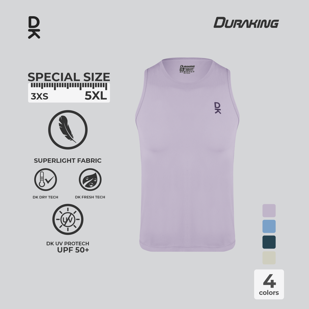 Duraking Singlet Olahraga Pria Superlight Weight Series Upgraded