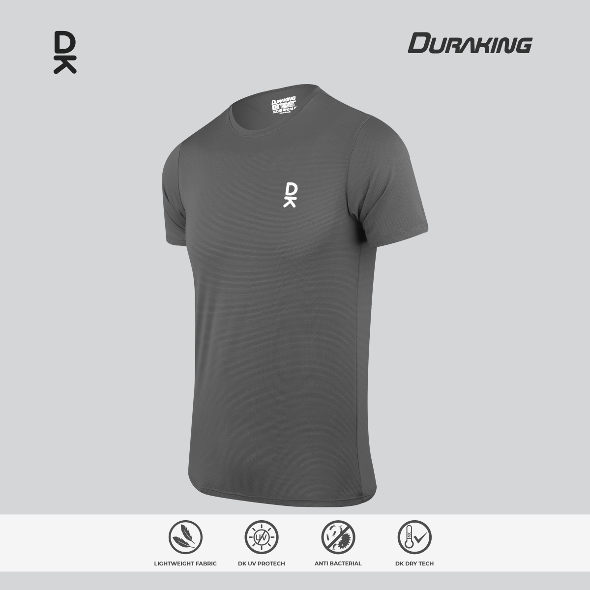 Duraking Baju Lengan Pendek Olahraga Pria Light Weight Basic