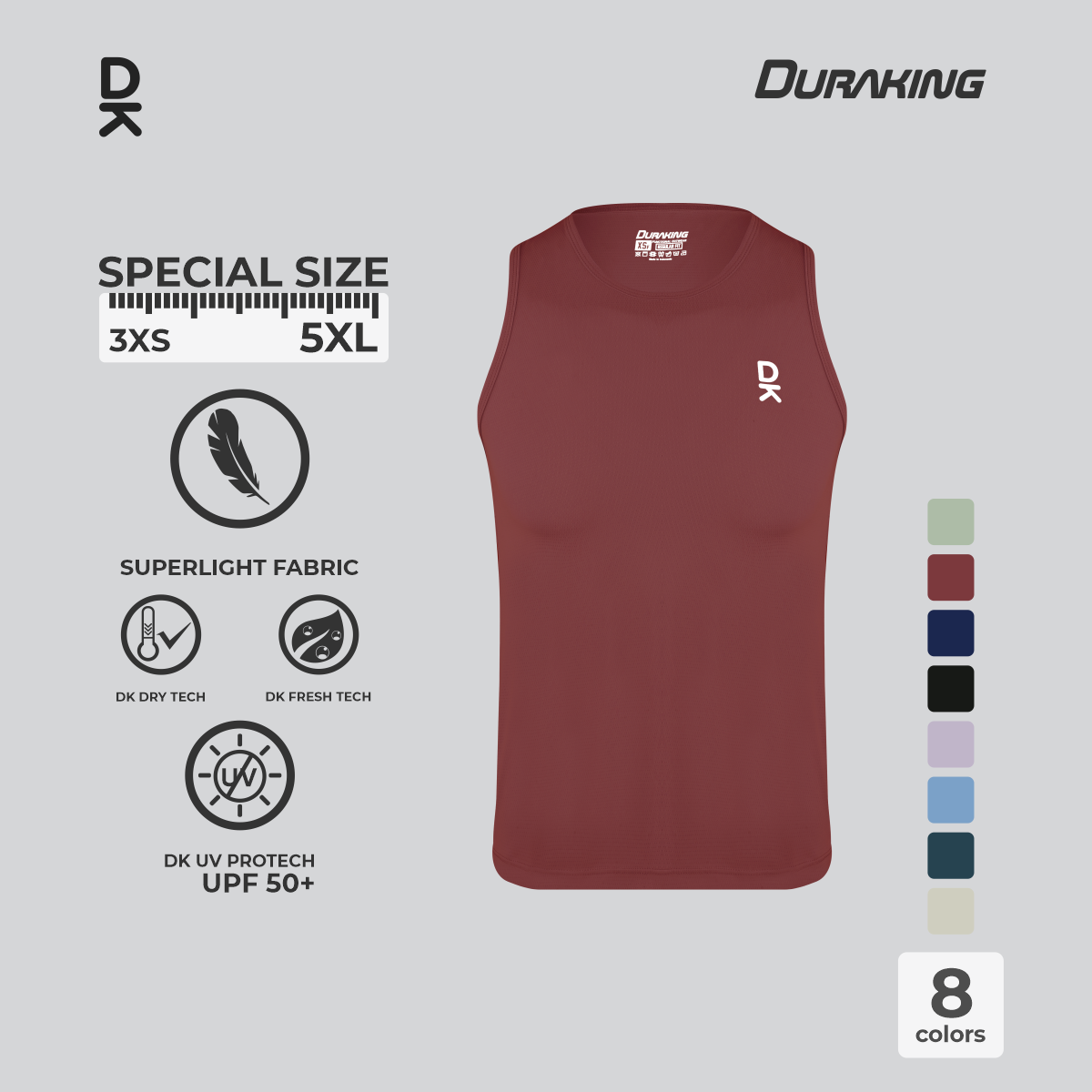 Duraking Singlet Olahraga Pria Superlight Weight Series Upgraded