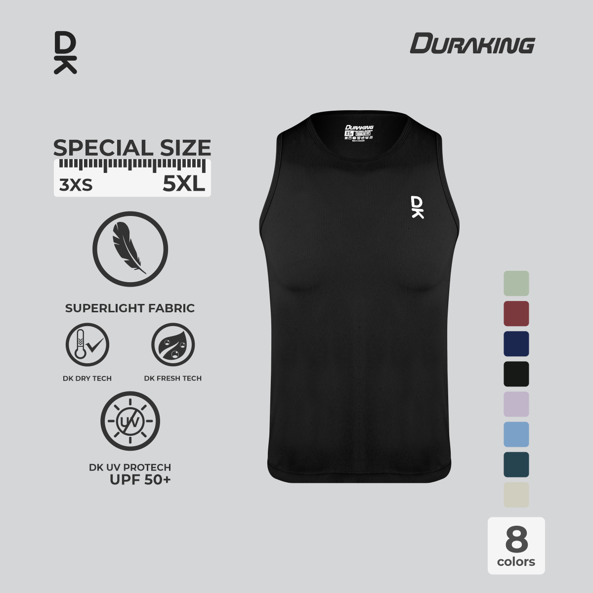 Duraking Singlet Olahraga Pria Superlight Weight Series Upgraded