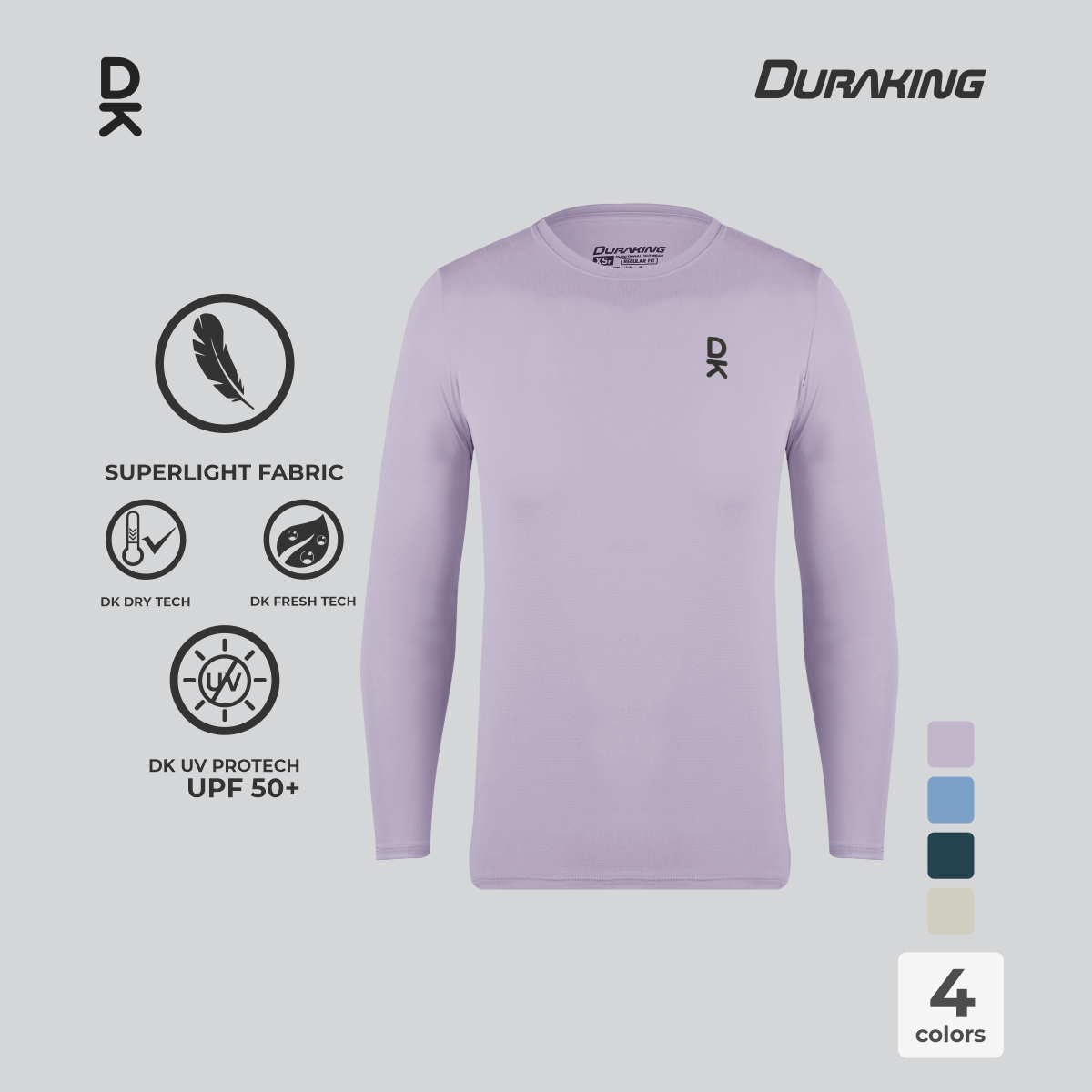 Duraking Jersey Olahraga Pria Longsleeve Super Light Series Upgraded