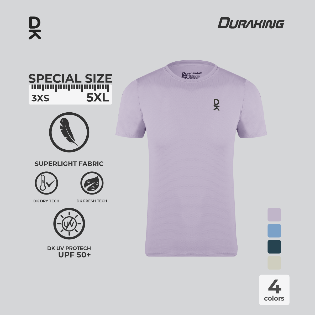 Duraking Jersey Olahraga Pria Shortsleeve Super Light Series Upgraded