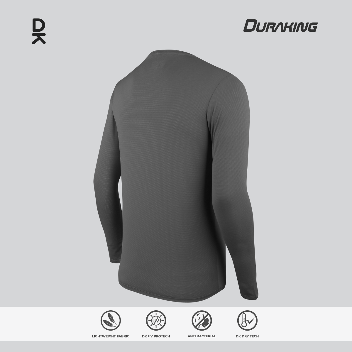 Duraking Baju Lengan Panjang Olahraga Pria Light Weight Basic