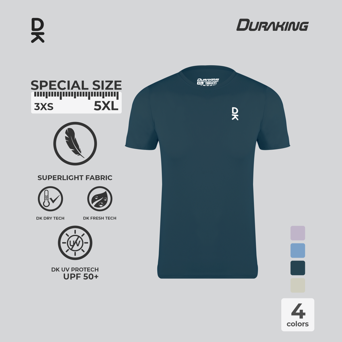 Duraking Jersey Olahraga Pria Shortsleeve Super Light Series Upgraded