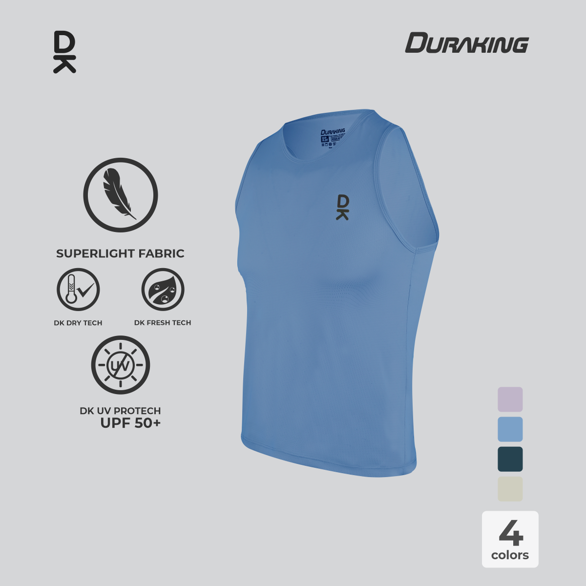 Duraking Singlet Olahraga Pria Superlight Weight Series Upgraded