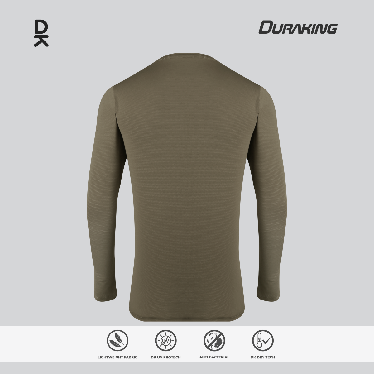 Duraking Baju Lengan Panjang Olahraga Pria Light Weight Basic