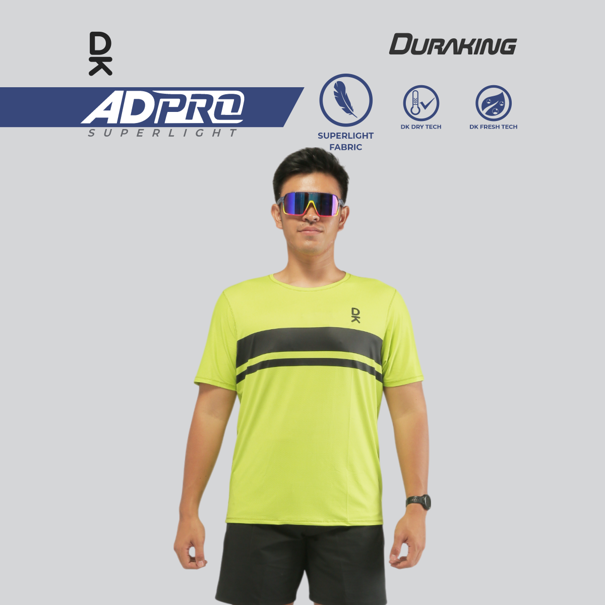 Duraking Jersey Lari Pria Lengan Pendek Super Light - Ad Pro Series